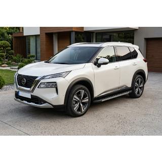 Боковые Подножки Duru (2 шт., Алюминий) Nissan X-trail T33/Rogue 2022- гг. фото 1
