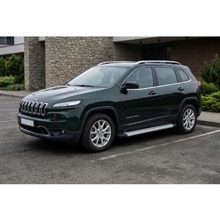 Боковые Подножки Maya V2 (2 шт., Алюминий) Jeep Cherokee KL 2013- гг. фото 1