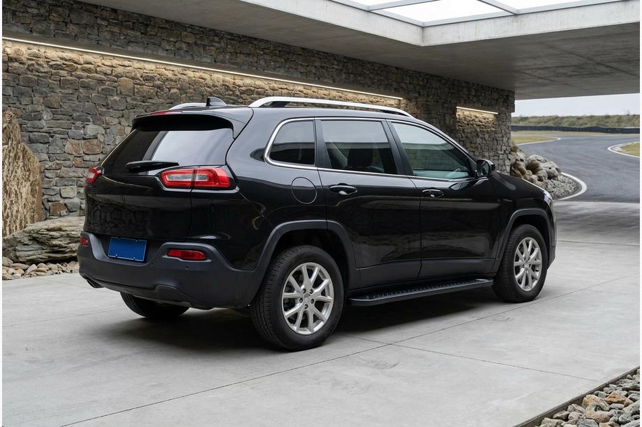 Jeep Cherokee KL 2013- гг. Боковые Подножки Allmond Black (2 шт., Алюминий) Фото 1