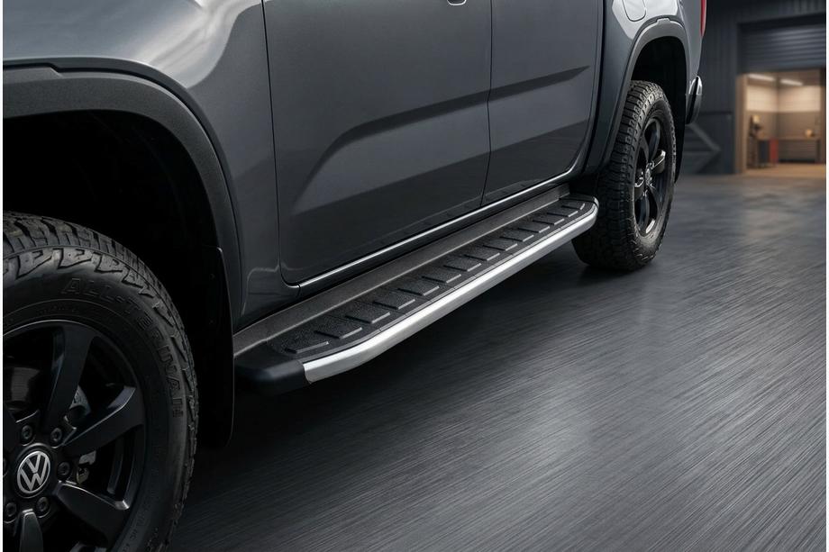 Volkswagen Amarok 2022- гг. Боковые Подножки Fullmond (2 шт., Алюминий) Фото 1