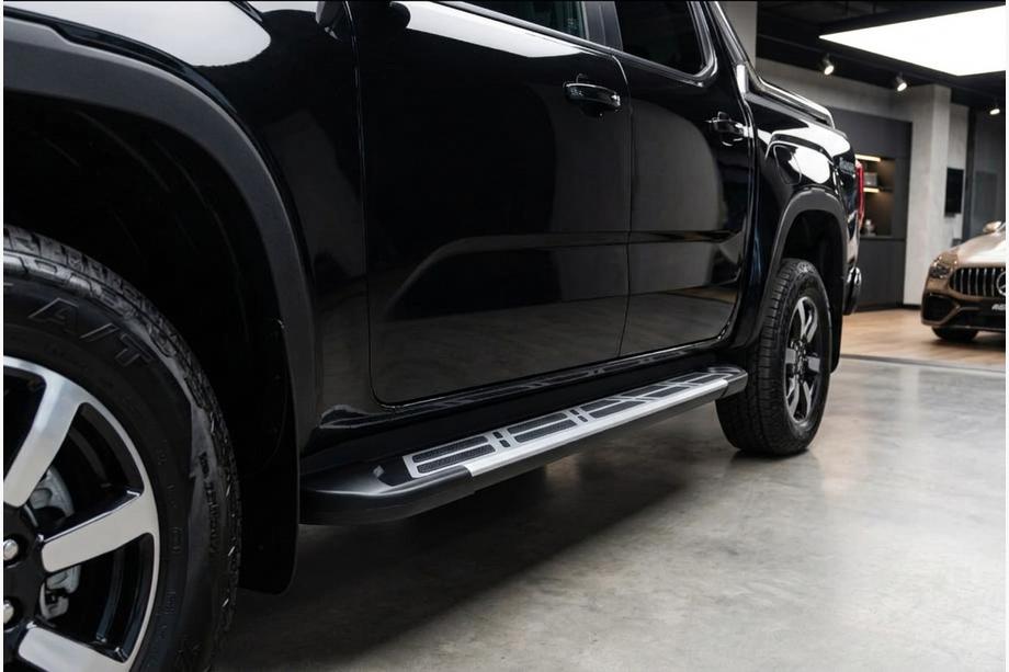 Volkswagen Amarok 2022- гг. Боковые Подножки Sunrise (2 шт., Алюминий) Фото 1