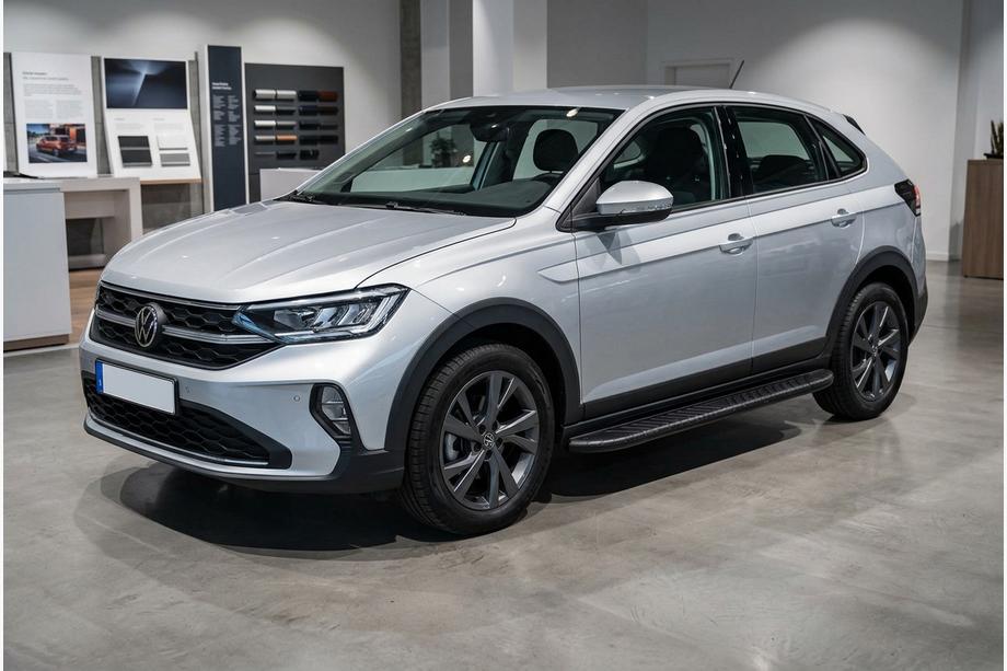 Volkswagen Taigo 2020- гг. Боковые Подножки Bosphore Black (2 шт., Алюминий) Фото 1