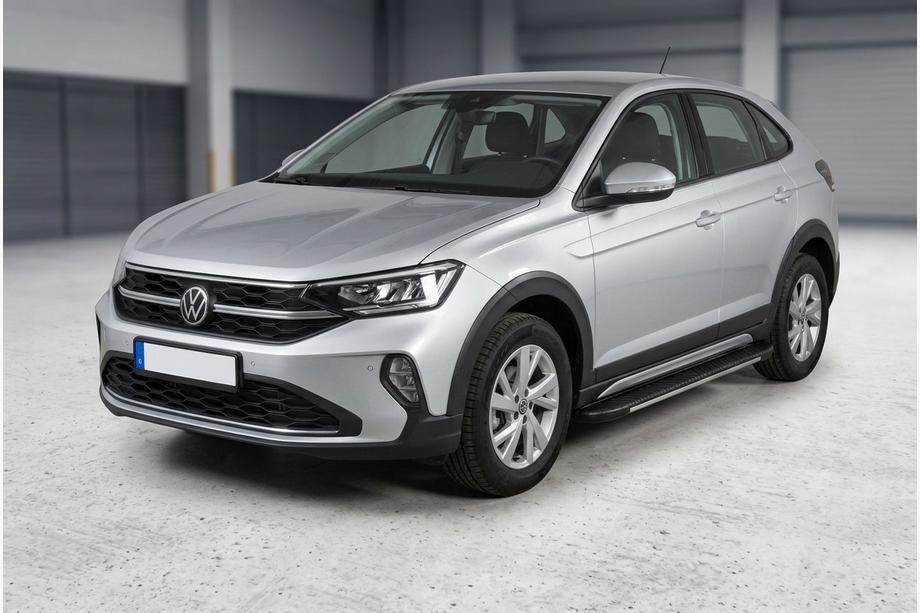 Volkswagen Taigo 2020- гг. Боковые Подножки Bosphore Grey (2 шт., Алюминий) Фото 1