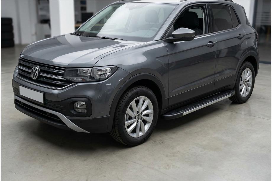 Volkswagen T-Cross 2019- гг. Боковые Подножки Duru (2 шт., Алюминий) Фото 1
