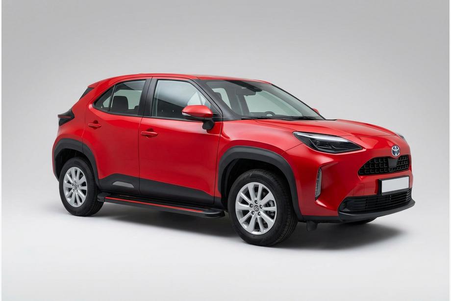 Toyota Yaris/Yaris Cross (XP210) 2020- гг. Боковые Подножки Maya Red (2 шт., Алюминий) Фото 1