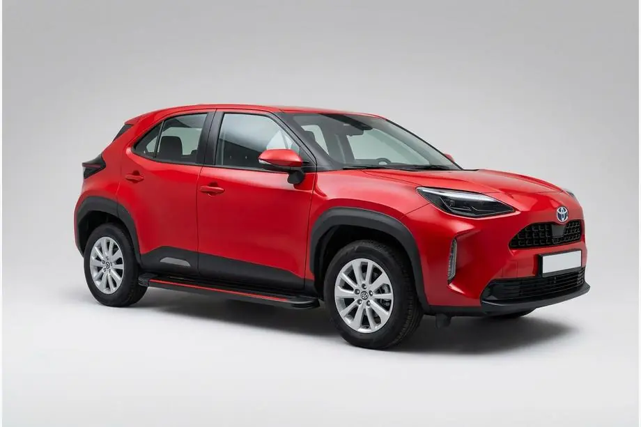Toyota Yaris/Yaris Cross (XP210) 2020- гг. Боковые Подножки Maya Red (2 шт., Алюминий) Фото 1