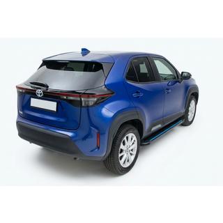 Боковые Подножки Maya Blue (2 шт., Алюминий) Toyota Yaris/Yaris Cross (XP210) 2020- гг. фото 1