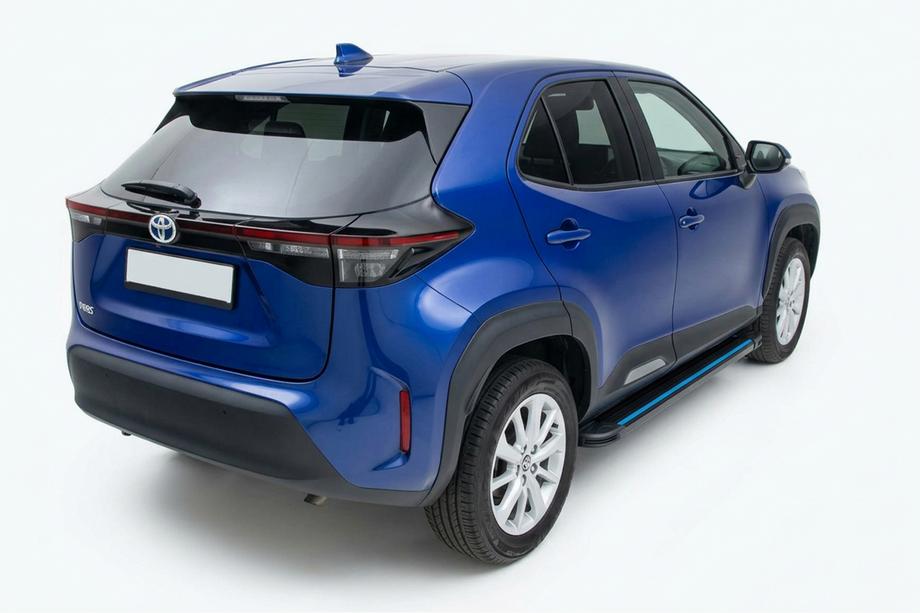 Toyota Yaris/Yaris Cross (XP210) 2020- гг. Боковые Подножки Maya Blue (2 шт., Алюминий) Фото 1