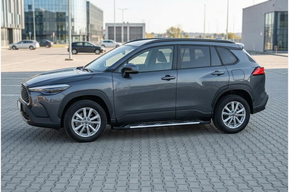 Toyota Corolla Cross 2020- гг. Боковые Подножки Sunrise (2 шт., Алюминий) Фото 1