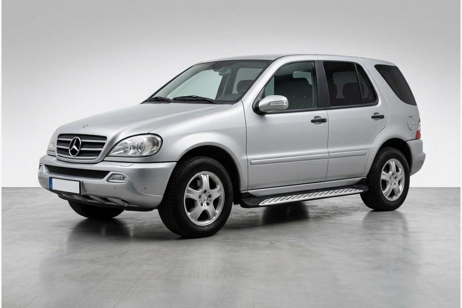 Mercedes ML W163 1997-2005 гг. Боковые Подножки Shining V1 (2 шт., Алюминий) Фото 1