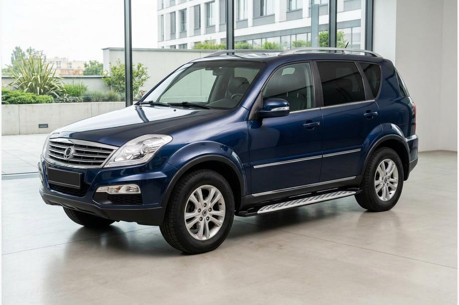 SsangYong Rexton I 2001-2017 гг. Боковые Подножки Shining V1 (2 шт., Алюминий) Фото 1
