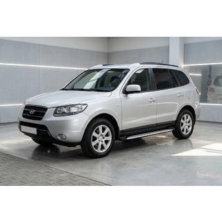 Боковые Подножки Shining V1 (2 шт., Алюминий) Hyundai Santa Fe 2 2006-2012 гг. фото 1