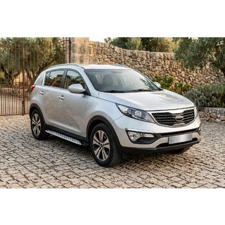 Боковые Подножки Shining V1 (2 шт., Алюминий) Kia Sportage 2010-2015 гг. фото 1