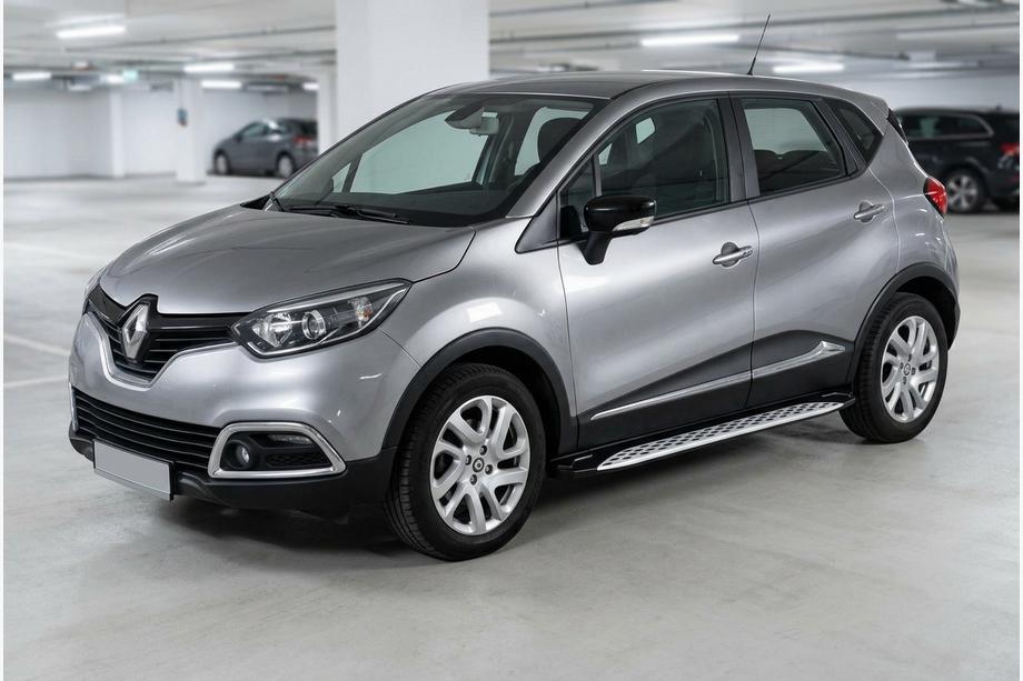 Renault Captur 2013-2019 гг. Боковые Подножки Shining V1 (2 шт., Алюминий) Фото 1