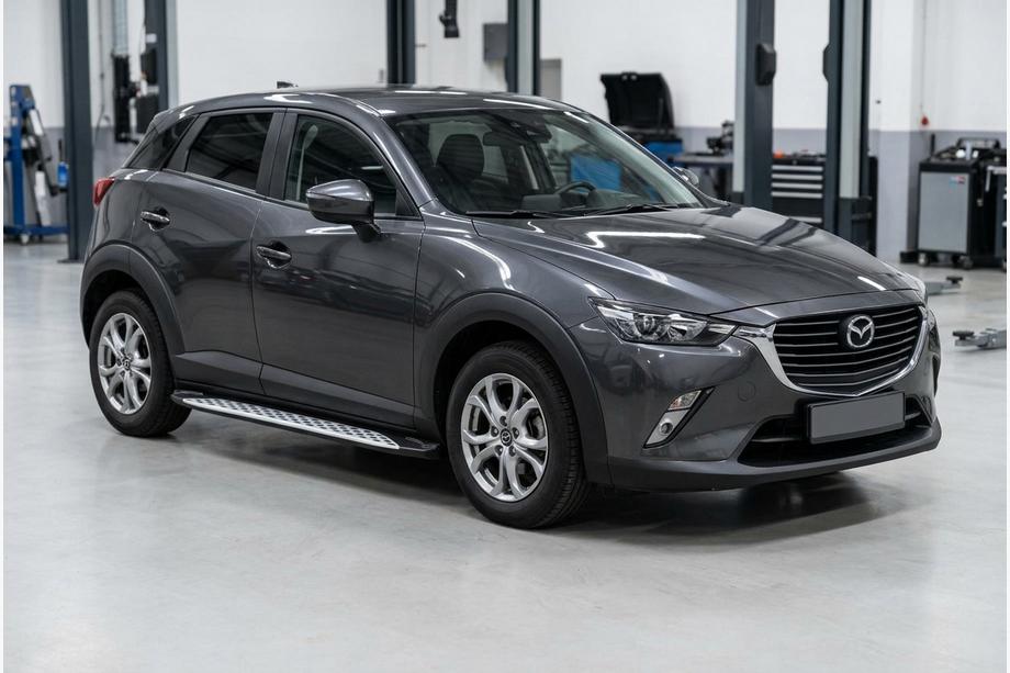 Mazda CX-3 2015- гг. Боковые Подножки Shining V1 (2 шт., Алюминий) Фото 1