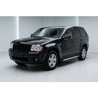 Боковые Подножки Shining V1 (2 шт., Алюминий) Jeep Grand Cherokee WK 2004-2010 гг. фото 1