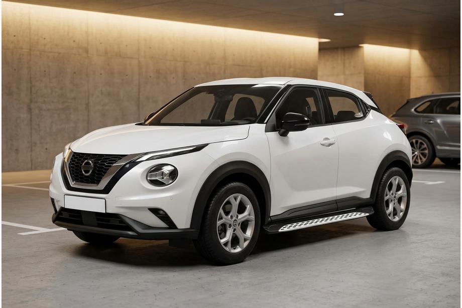 Nissan Juke 2020- гг. Боковые Подножки Shining V1 (2 шт., Алюминий) Фото 1