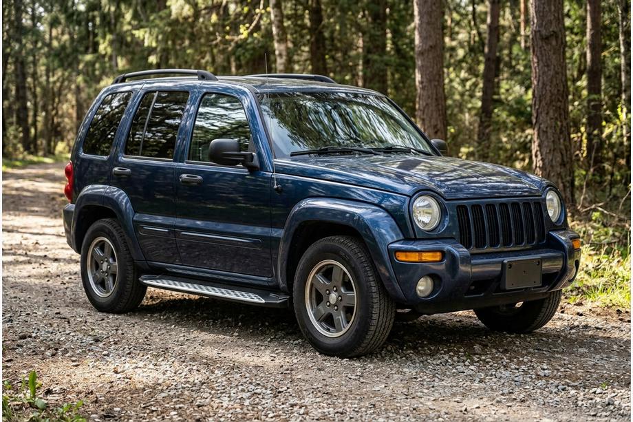 Jeep Cherokee/Liberty 2002-2007 гг. Боковые Подножки Shining V1 (2 шт., Алюминий) Фото 1
