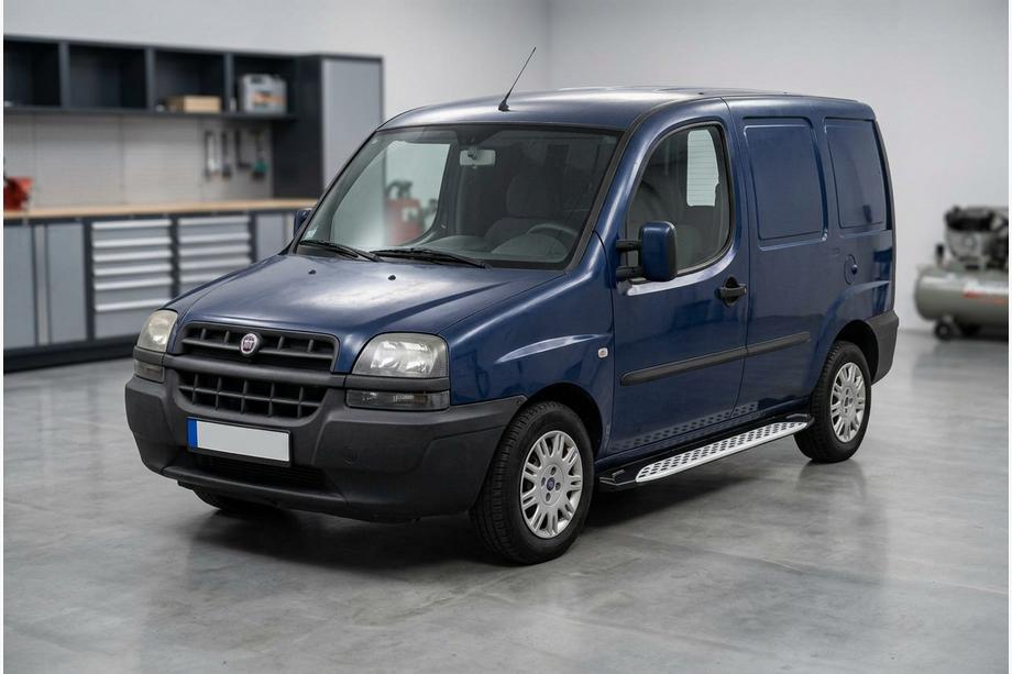 Fiat Doblo I 2001-2005 гг. Боковые Подножки Shining V1 (2 шт., Алюминий) Фото 1