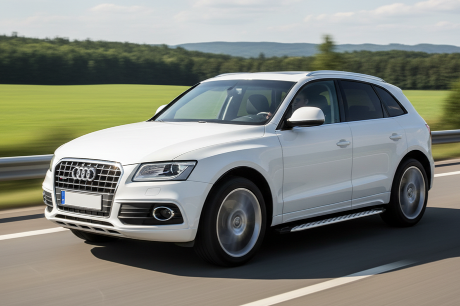 Audi Q5 2008-2017 гг. Боковые Подножки Shining V1 (2 шт., Алюминий) Image