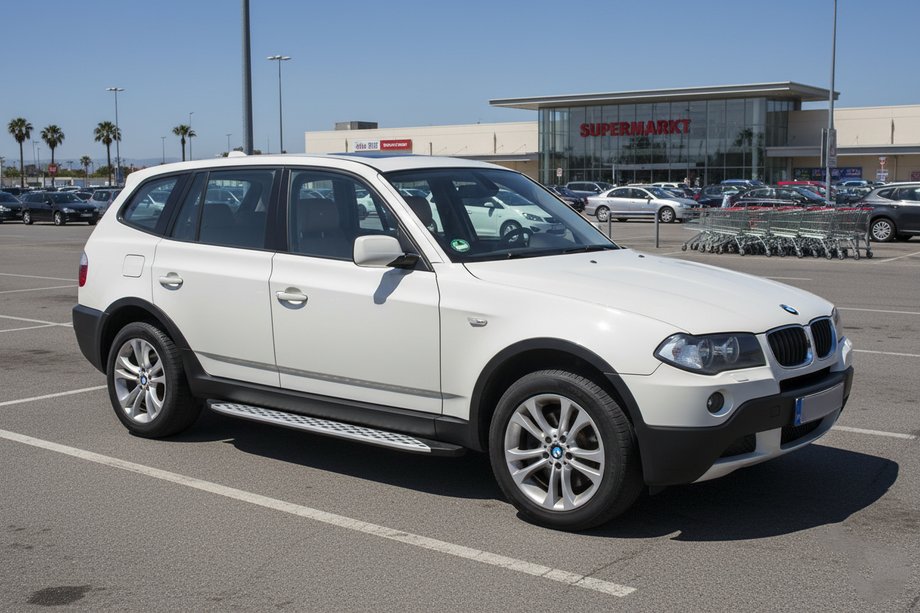 BMW X3 E83 2003-2010 гг. Боковые Подножки Shining V1 (2 шт., Алюминий) Фото 1