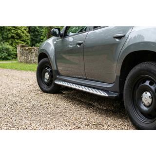 Боковые Подножки Shining V1 (2 шт., Алюминий) Dacia Duster 2008-2018 гг. фото 1
