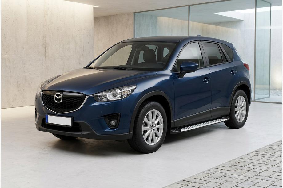 Mazda CX-5 2012-2017 гг. Боковые Подножки Shining V1 (2 шт., Алюминий) Фото 1