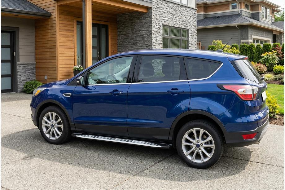 Ford Kuga/Escape 2013-2019 гг. Боковые Подножки Shining V1 (2 шт., Алюминий) Фото 1