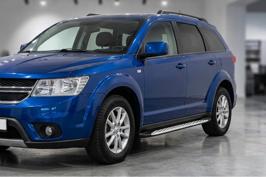 Fiat Freemont 2011-2016 гг. Боковые Подножки Shining V1 (2 шт., Алюминий) Image