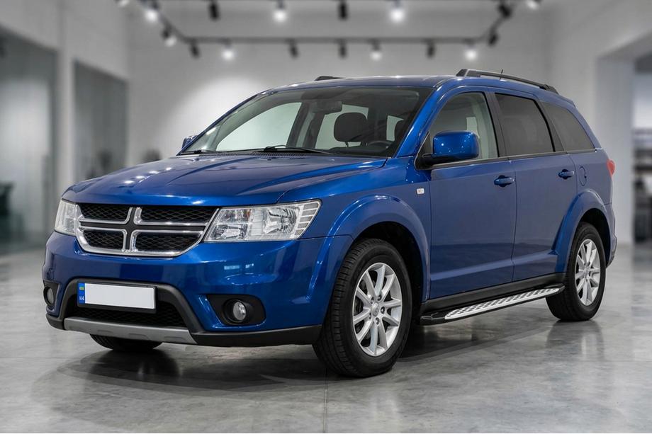 Dodge Journey 2008-2020 гг. Боковые Подножки Shining V1 (2 шт., Алюминий) Фото 1