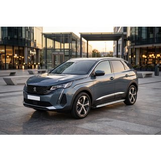 Боковые Подножки Shining V1 (2 шт., Алюминий) Peugeot 3008 2016-2023 гг. фото 1