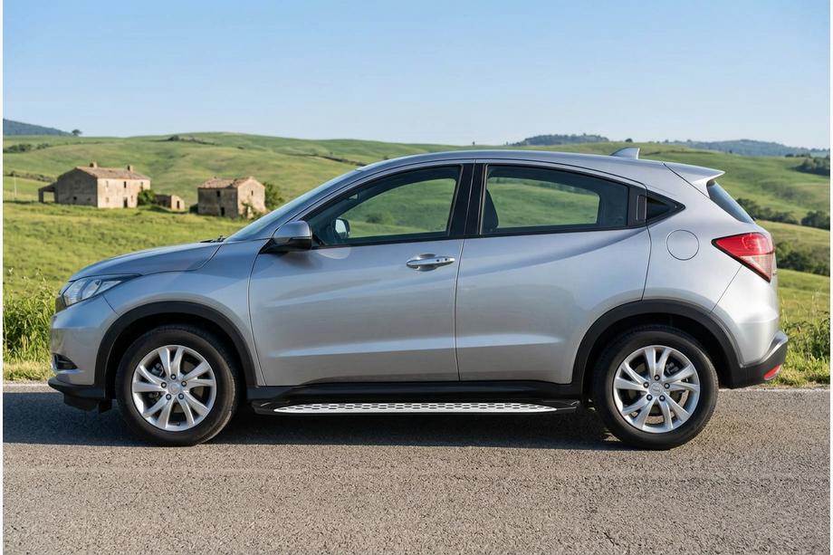 Honda HR-V 2014-2021 гг. Боковые Подножки Shining V1 (2 шт., Алюминий) Фото 1