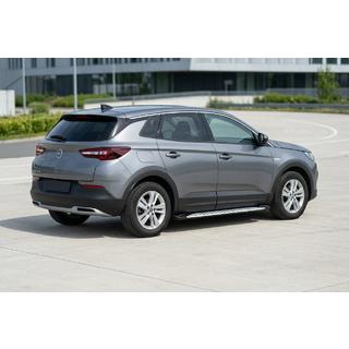 Боковые Подножки Shining V1 (2 шт., Алюминий) Opel Grandland X 2017- гг. фото 1