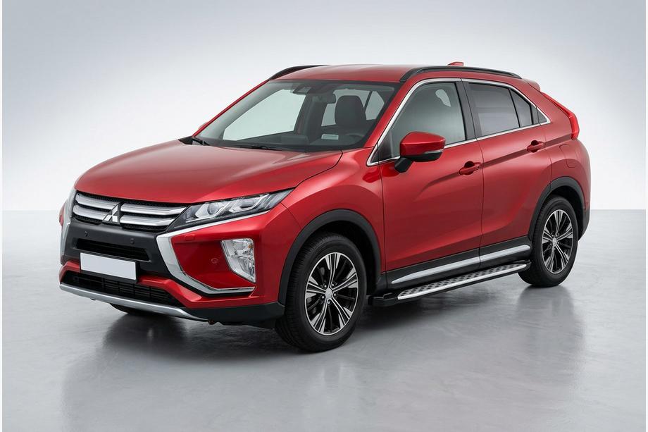 Mitsubishi Eclipse Cross 2017- гг. Боковые Подножки Shining V1 (2 шт., Алюминий) Image