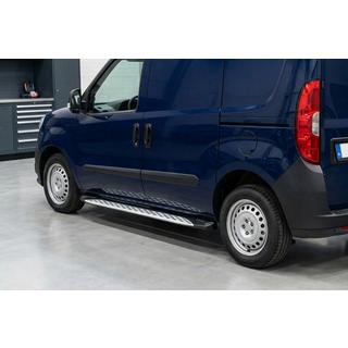 Боковые Подножки Shining V1 (2 шт., Алюминий) Fiat Doblo II 2010-2022 гг. фото 1