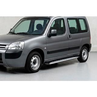 Боковые Подножки Shining V1 (2 шт., Алюминий) Peugeot Partner 1996-2008 гг. фото 1
