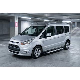 Боковые Подножки Shining V1 (2 шт., Алюминий) Ford Connect 2014-2021 гг. фото 1