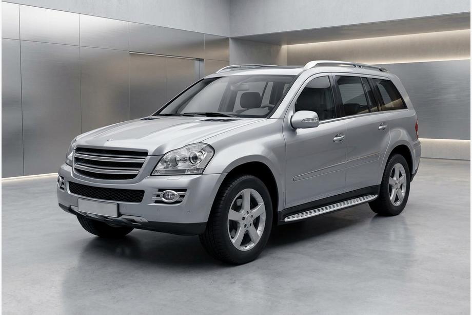 Mercedes GL class X164 2006-2012 гг. Боковые Подножки Shining V1 (2 шт., Алюминий) Фото 1