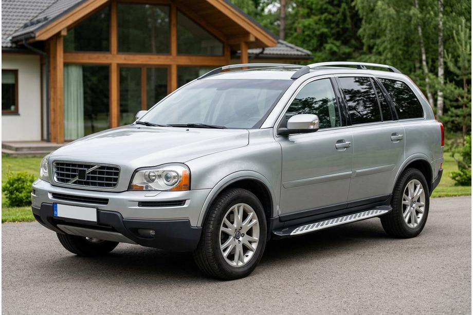 Volvo XC90 2002-2014 гг. Боковые Подножки Shining V1 (2 шт., Алюминий) Фото 1