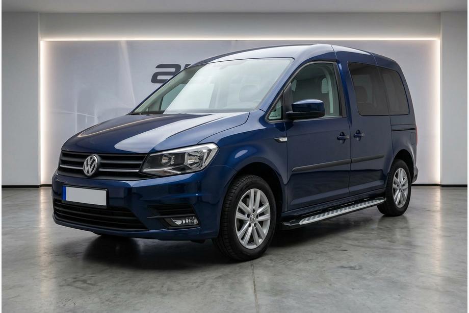 Volkswagen Caddy 2015-2020 гг. Боковые Подножки Shining V1 (2 шт., Алюминий) Фото 1