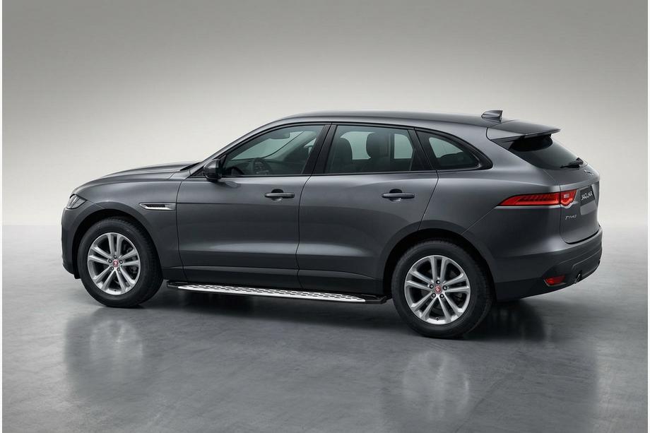 Jaguar F-PACE 2016- гг. Боковые Подножки Shining V1 (2 шт., Алюминий) Фото 1