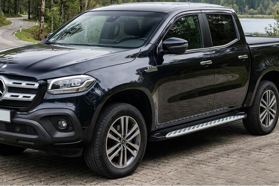 Mercedes X class 2017-2020 гг. Боковые Подножки Shining V1 (2 шт., Алюминий) Фото 1