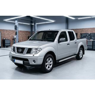 Боковые Подножки Shining V1 (2 шт., Алюминий) Nissan Navara 2006-2015 гг. фото 1