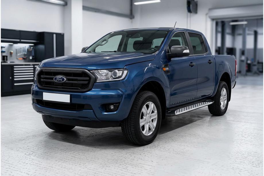 Ford Ranger 2011–2022 гг. Боковые Подножки Shining V1 (2 шт., Алюминий) Фото 1