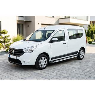 Боковые Подножки Shining V1 (2 шт., Алюминий) Dacia Dokker 2013-2022 гг. фото 1