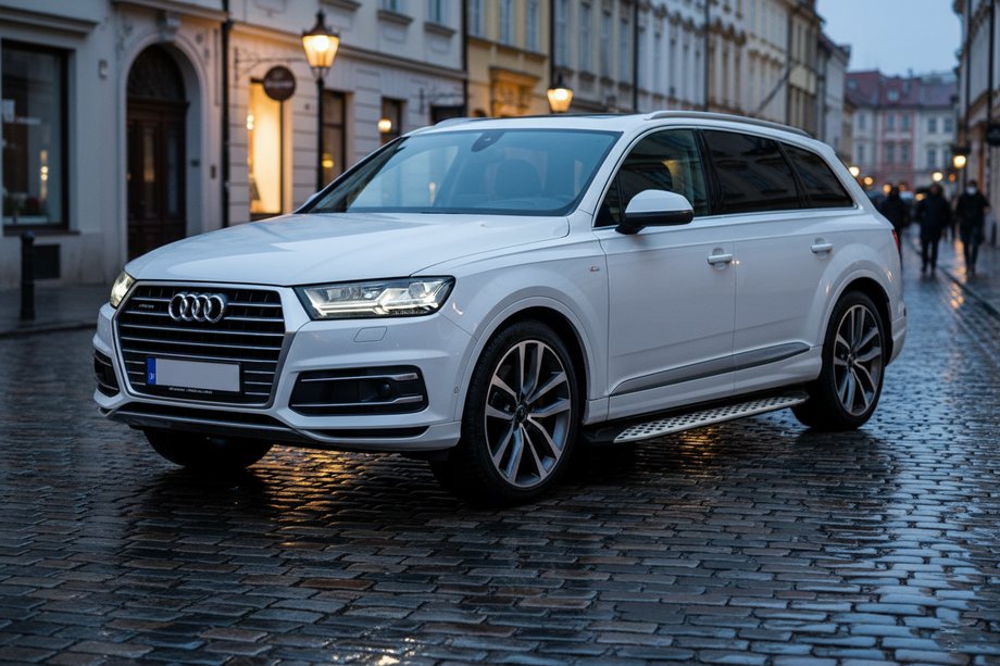 Audi Q7 2015–2026 гг. Боковые Подножки Shining V1 (2 шт., Алюминий) Фото 1