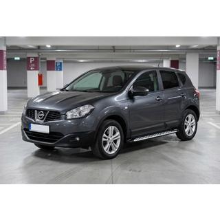 Боковые Подножки Shining V1 (2 шт., Алюминий) Nissan Qashqai 2010-2014 гг. фото 1