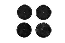 Колпачки на диски 71/74 мм без кольца (4 шт, черные с хромированным логотипом) фото 3