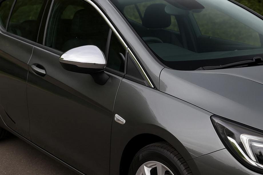 Opel Astra K 2016-2021 гг. Накладки на Зеркала (2 шт, Нержавеющая Сталь) Image