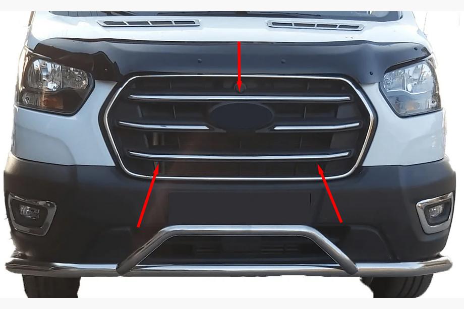 Накладки на решетку радиатора (4 шт, нержавейка) Image Накладки на решетку радиатора (4 шт, нержавейка) Image